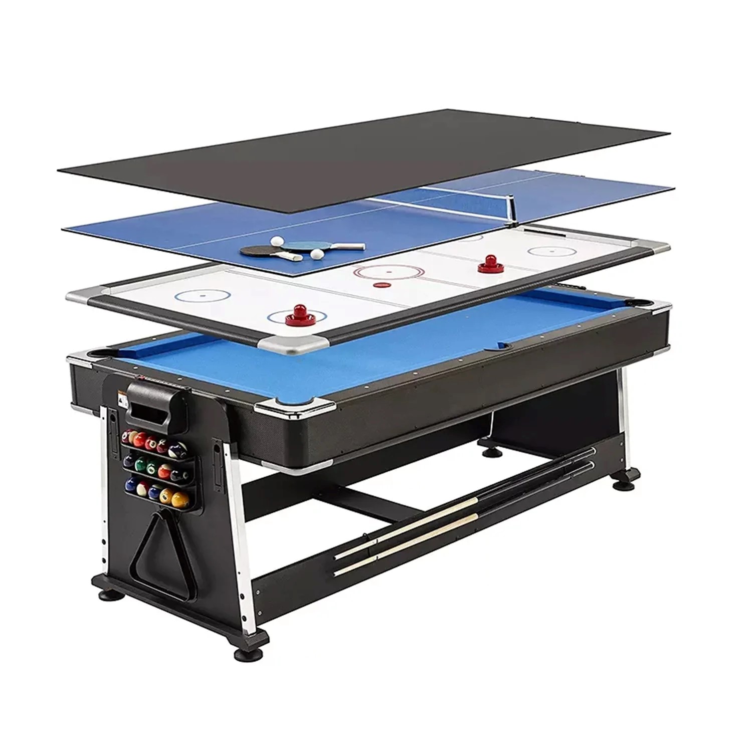 7ft 4 in 1 pool table