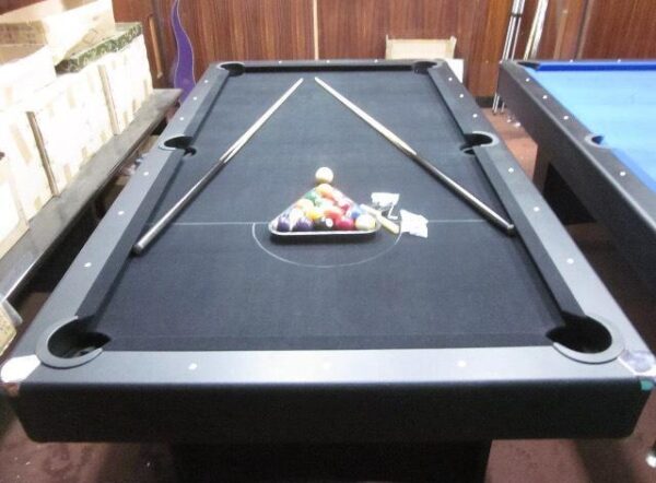 7ft Black Felt Pool Table