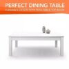 7ft White Frame Dining Pool Table