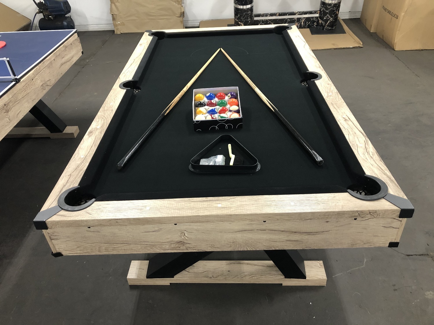 7Ft X-PRO POOL TABLE / DINING TABLE / TABLE TENNIS WITH BLACK FELT