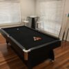 7ft Pool Table Black Timber Frame Black Felt MDF Modern Design - Image 2