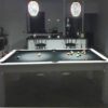 7ft Dining Pool Table White Frame With Black Felt