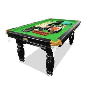 Slate Dark Frame Green Felt Pool Table