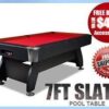 7ft Slate Snooker Table
