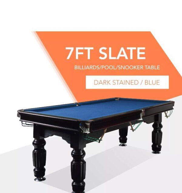 7ft Slate Billiard Table Blue Felt