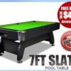 7ft Slate Table Green