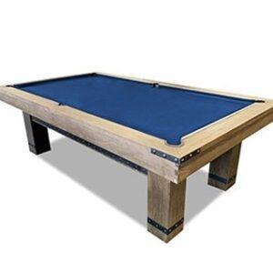 8FT Morse Luxury Slate Pool Table Blue Felt This billiards table is made of Elm Wood. This table has drop pockets. L77 Rubber Cushion, The slate is of exceptional quality K-Pattern backed slate for true ball roll.