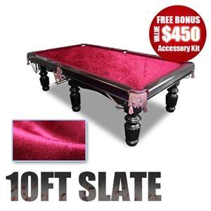 10ft slate pool table