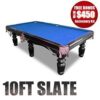 slate pool table with Luxury Blue felt