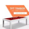Dining Pool Table WIth Red Felt White Frame