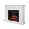 White 2000w Electric Fireplace Wood Mantel Wood Logs (Ascot) - Image 11