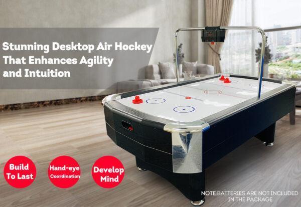 JD LOGO 7FT Air Hockey Table with Bridge Electronic Scorer - Image 2