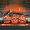 White 2000w Electric Fireplace Mantel With Wood Logs (Cove) - Image 8
