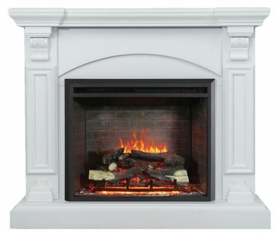 White 2000W ELECTRIC FIREPLACE WOOD MANTEL SUITE