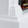 White 2000w Electric Fireplace Mantel With Wood Logs (Cove) - Image 3