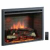 White 2000w Electric Fireplace Mantel With Wood Logs (Cove) - Image 6