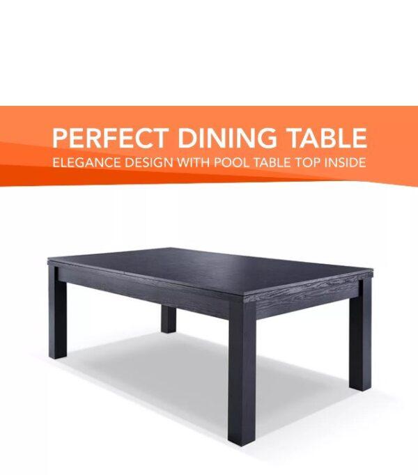 7ft Dining Pool Table Black Frame Blue Felt - Image 5