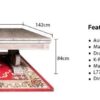 8FT Luxury Slate Billiards/Snooker/Pool Table With Dining Top - Image 5