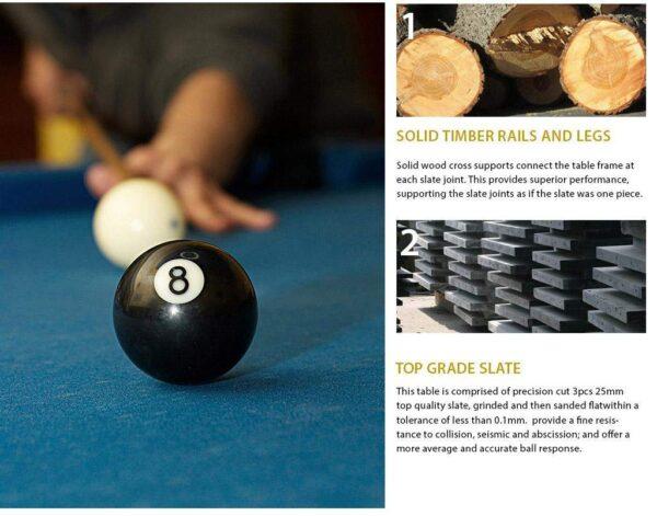 7FT Luxury Slate Pool Table HESTIA - Image 5