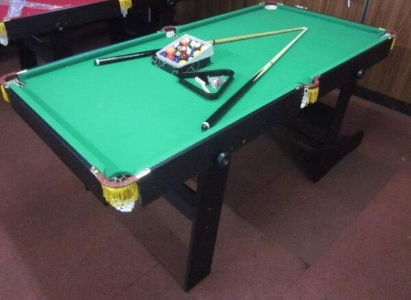 6ft Foldable Pool Table Green Felt