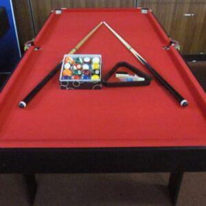 6ft Foldable Pool Table Red Felt