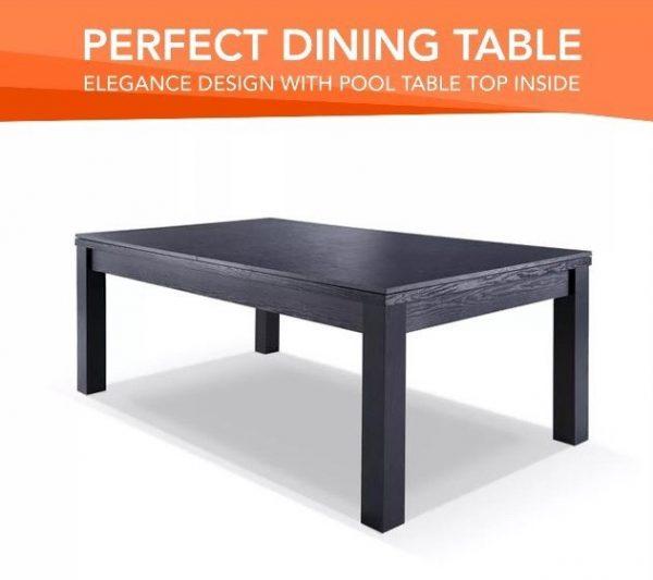 7ft Black Frame Dining Pool Table