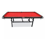7ft Foldable MDF Pool Snooker Table Red Felt