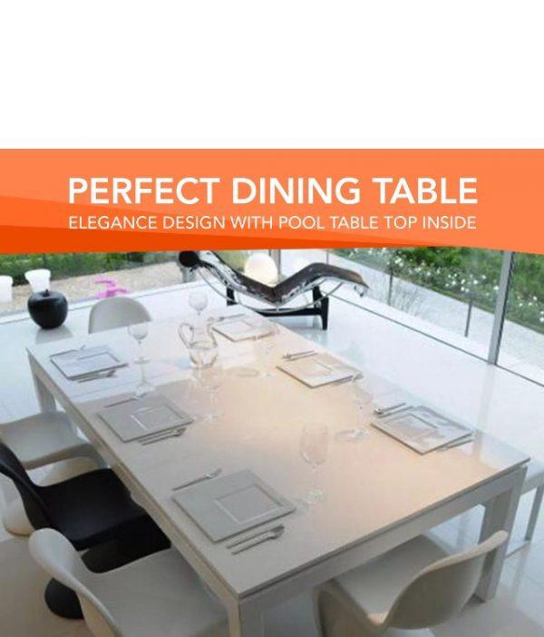 7ft White Frame Dining Pool Table