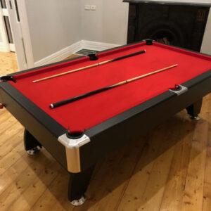 Modern Design Red Felt Pool Table