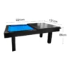 QUESLA 7FT Slate Pool Dining Table – Black Frame + Accessories Blue / Green / Black - Image 10