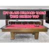 8FT Morse Luxury Slate Pool Table Blue Felt
