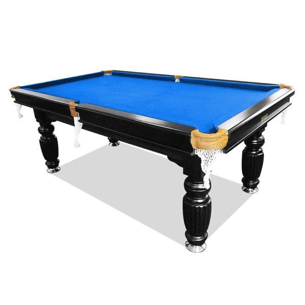 7ft Slate Pool Table Blue Felt Solid Timber Black Beam - Image 7