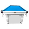 Slate Pool Table White Frame Blue Felt