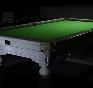 Slate Pool Table White Frame Green Felt