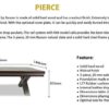 8ft Slate Pool Table (Pierce) W/ Dining Top Walnut - Image 4