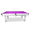 8ft Slate Pool Table Luxury Purple Felt Solid Timber White Frame - Image 2
