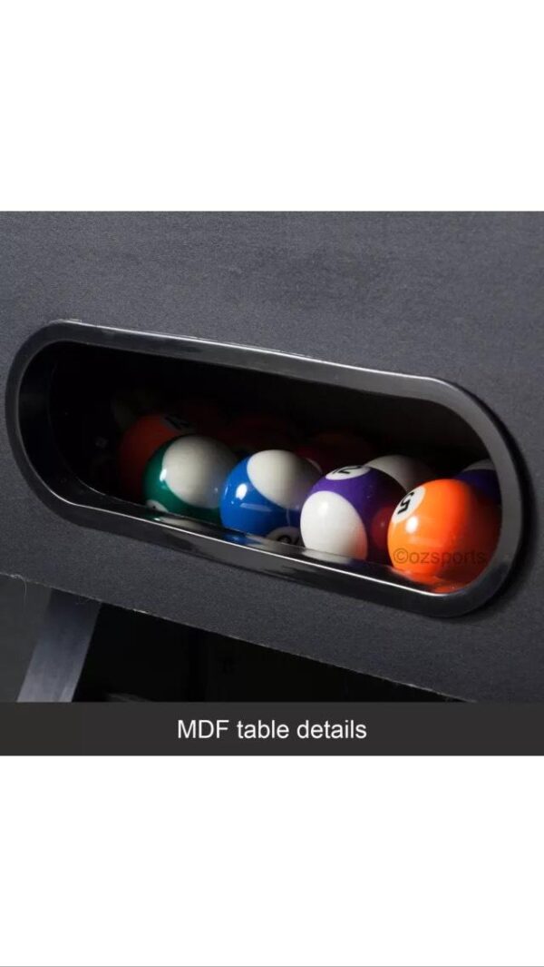 MODERN DESIGN! 7ft MDF Pool Table-Black Frame/Blue Felt - Image 4