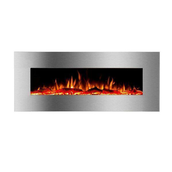 1500W 50" Recessed Wall Mounted Electric Fireplace Flame Effect - Image 10
