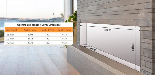 1500W 45" Built-in Wall Recessed Electric Fireplace - Image 5