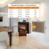 PRIMO 2000W 30" Electric Fireplace Heater Insert Wood Log - Image 2