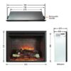 Brand New 2000w 33" Electric Fireplace Heater Insert Realistic - Image 4