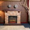 Designer Electric Fireplace Fully Assembled Various Modes Beige - Image 4