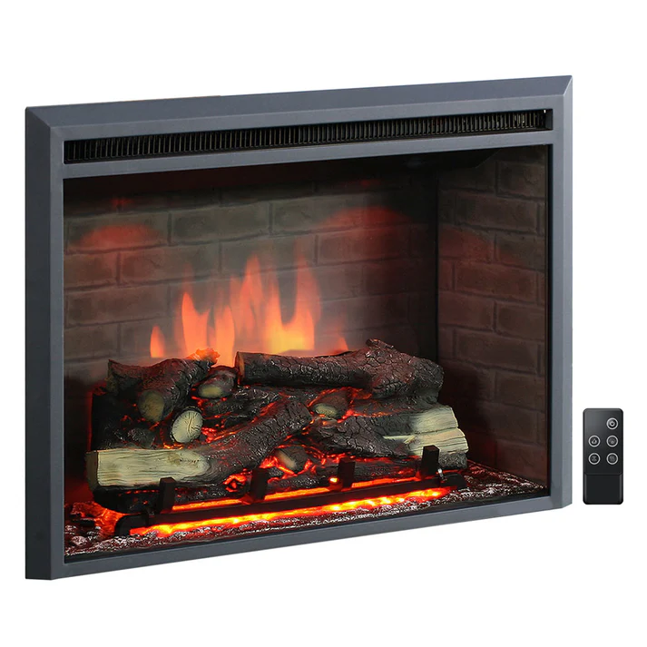 Primo 2000W 33 Inch Electric Fireplace Insert with 3D Flame Effect & Crackling Sound 4 Primo 2000W 33 Inch Electric Fireplace Insert with 3D Flame Effect & Crackling Sound - Image 4