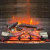 Primo 2000W 33 Inch Electric Fireplace Insert with 3D Flame Effect & Crackling Sound - Image 2