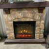 Designer Electric Fireplace Fully Assembled Various Modes Beige - Image 2