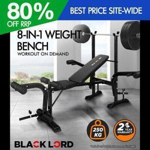 Weight Bench, Weight Bench 8in1 Press Multi-Station Fitness Home Gym Equipment