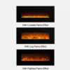 72" Wall Electric Fireplace Black Best Recessed/Mounted - Image 6