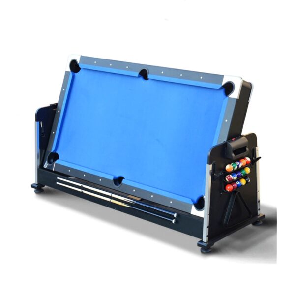 7FT 4 IN 1 Pool Table, Air Hockey, Ping-Pong, Dining Table Black Felt - Image 8