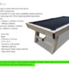 7ft Pool Table Silver Mist