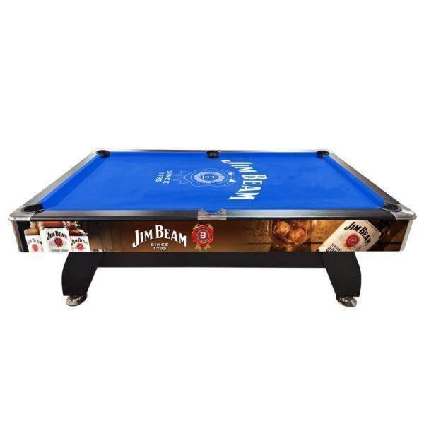Jim Beam Logo Pool Table! 8FT MDF Blue Felt - Image 2
